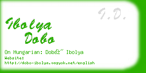 ibolya dobo business card